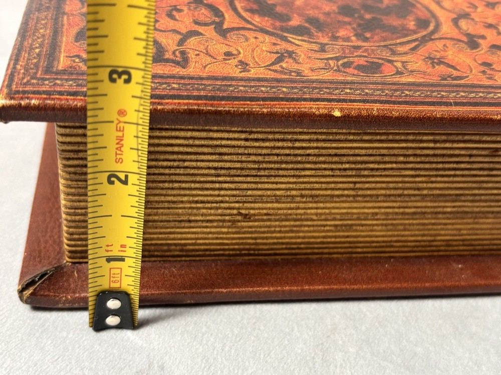 Decorative Book Box Faux Leather Secret Book