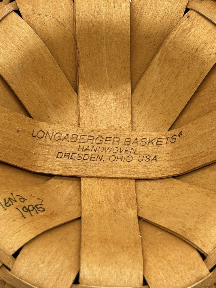 Longaberger 1995 Fruit Basket with Protector Single Handle