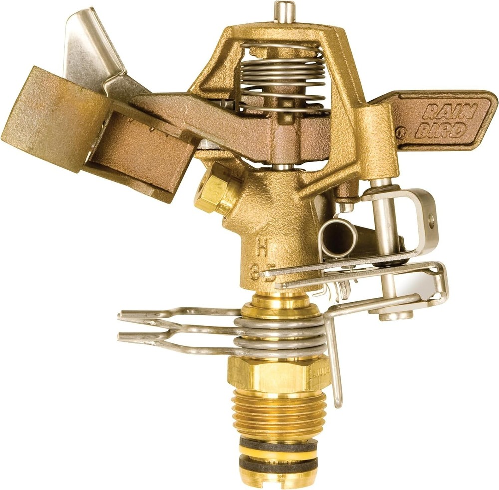 Classic Brass Impact Sprinkler: Adjustable Patterns & Superior Durability