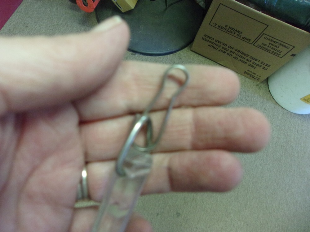 96" Clear Acrylic With Snap Hook  1/2" Diam.