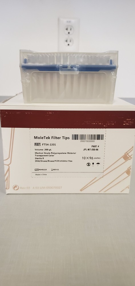 MoleTek Filter Tips - 200 microliter volume [EXPIRED 2023-11]