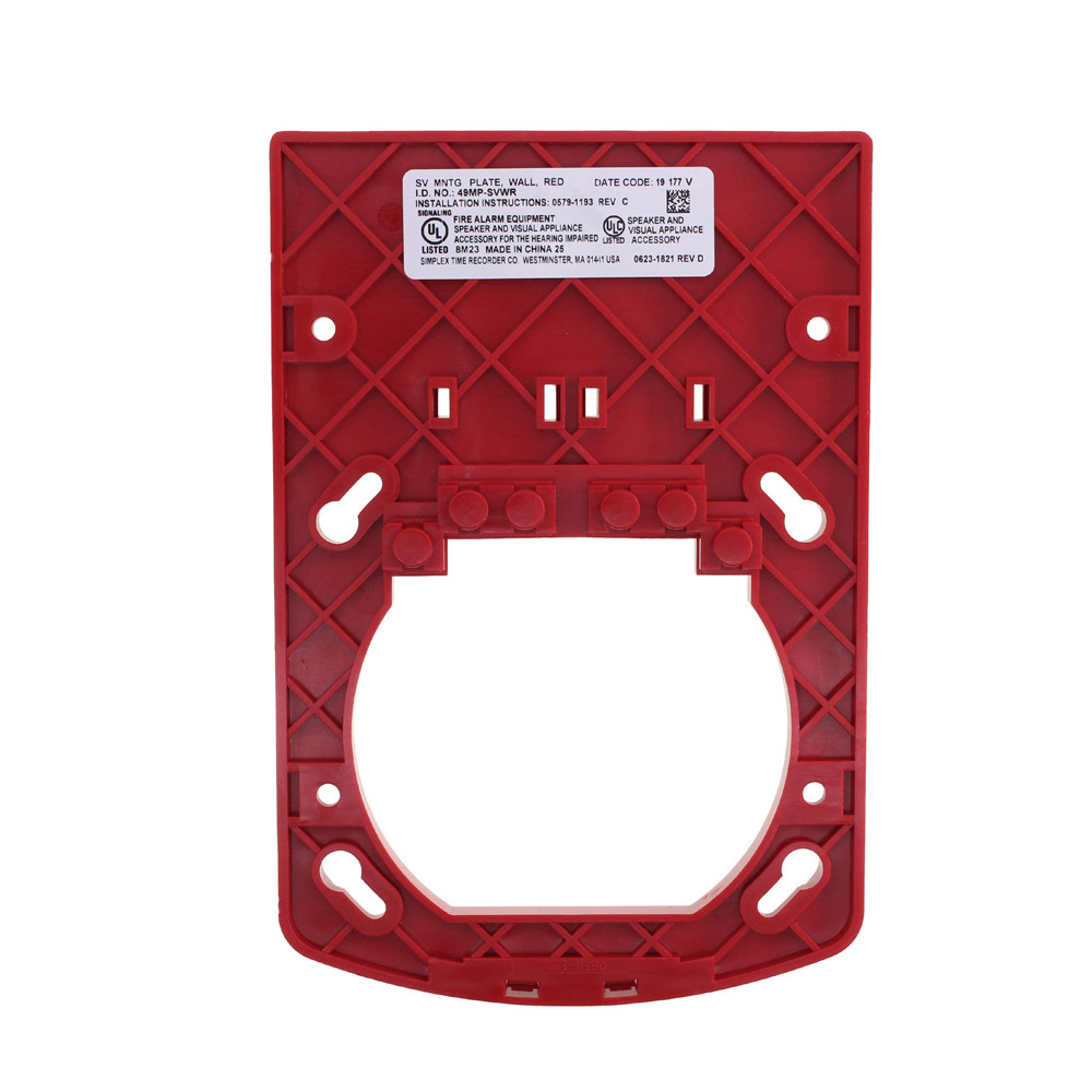 Simplex 49MP-SVWR Red Mounting Plate