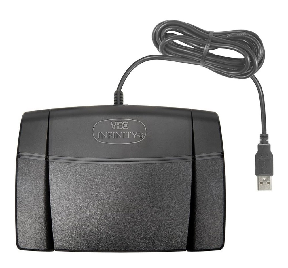 Executive Communication Systems Infinity 3 USB Foot Pedal Control Computer Plug