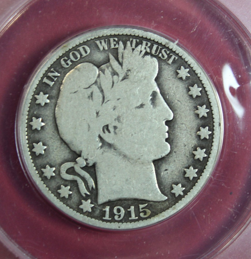 1915-P BARBER HALF DOLLAR ANACS VG8