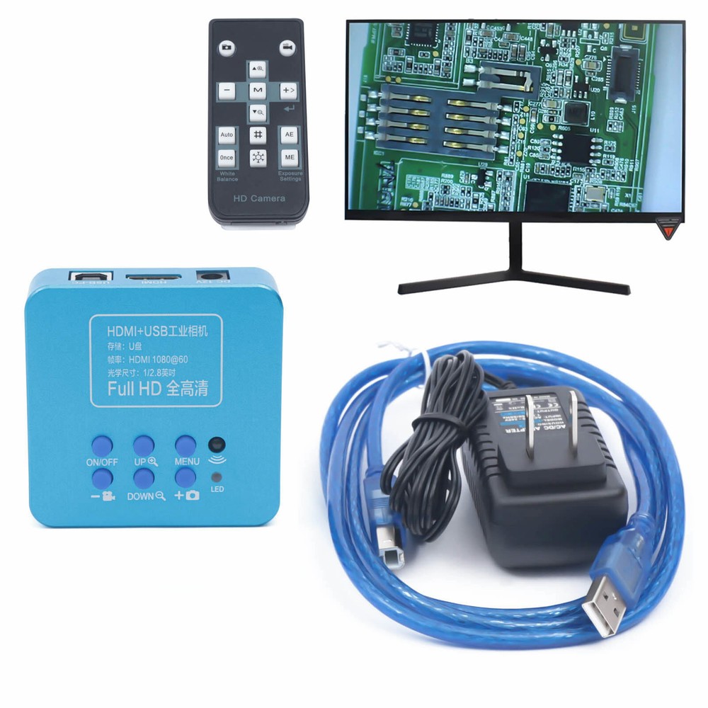 HD 1080p Industrial Digital Video Camera with Remote Control & USB Connectivity