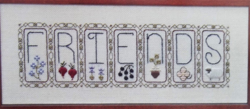 FRIENDS ALPHABET Cross Stitch Pattern by Elizabeth's Designs 2003