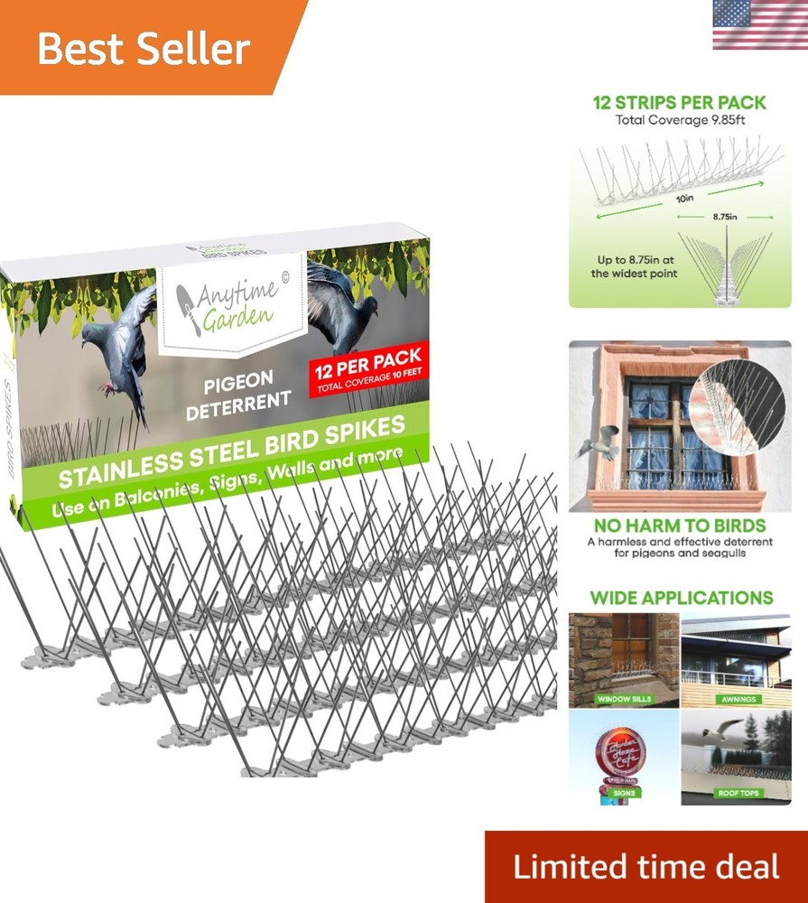 Versatile 10ft Bird Spike System - Corrosion Resistant, Ideal for Any Surface