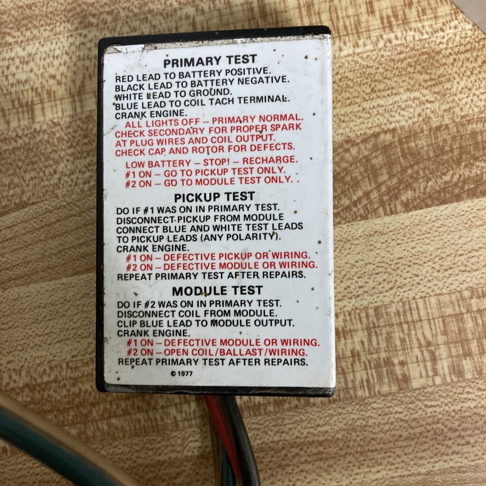 Vintage Electronic Ignition Analyzer Cobra-GT #7810