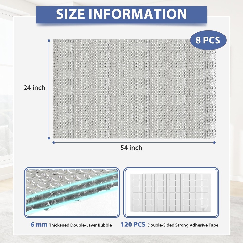 Reflective Bubble Insulation Sheet 6MM Thick Double Bubble Aluminum Foil Shield