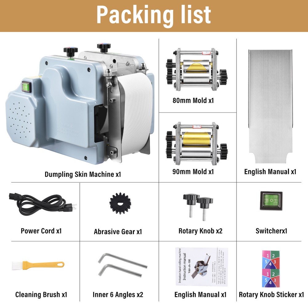 110V Automatic Dumpling Skin Machine Dumpling Wrapper Maker 50-60 Pieces/Min