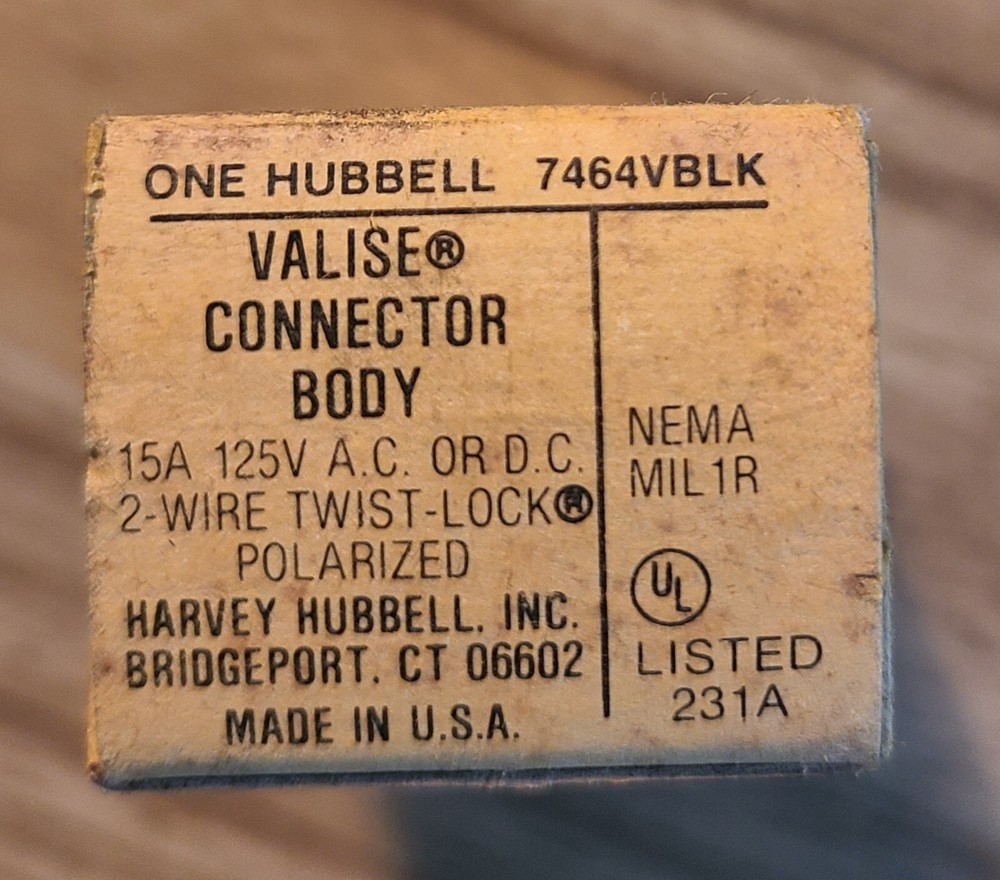 VALISE CONNECTOR BODY #7464V BLACK