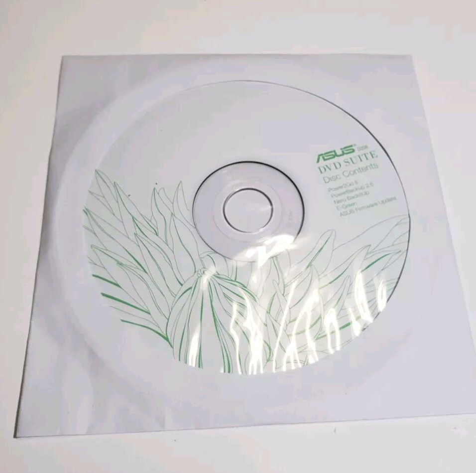 Asus DVD Suite Power2Go8 EGreen and Asus Firmware Update Disc Replacement