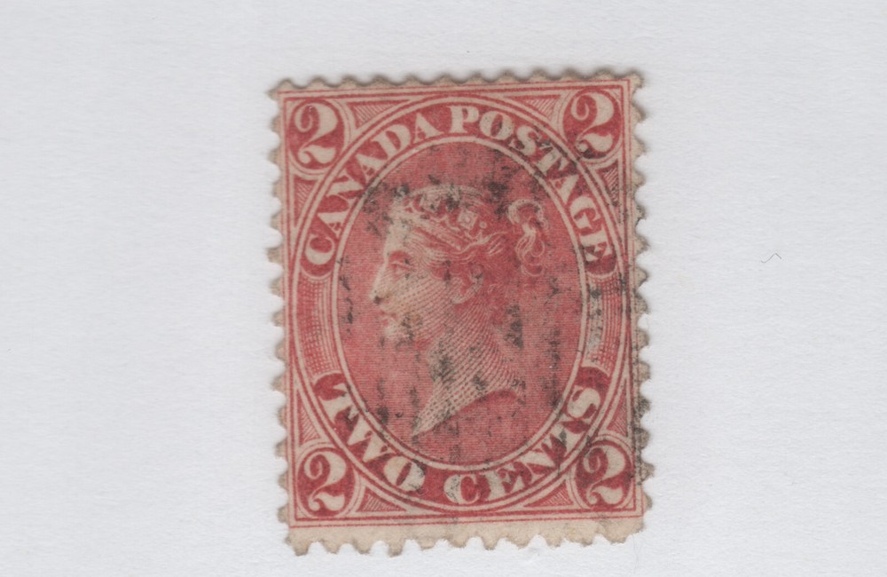 CANADA #20a Fine USED deep claret rose