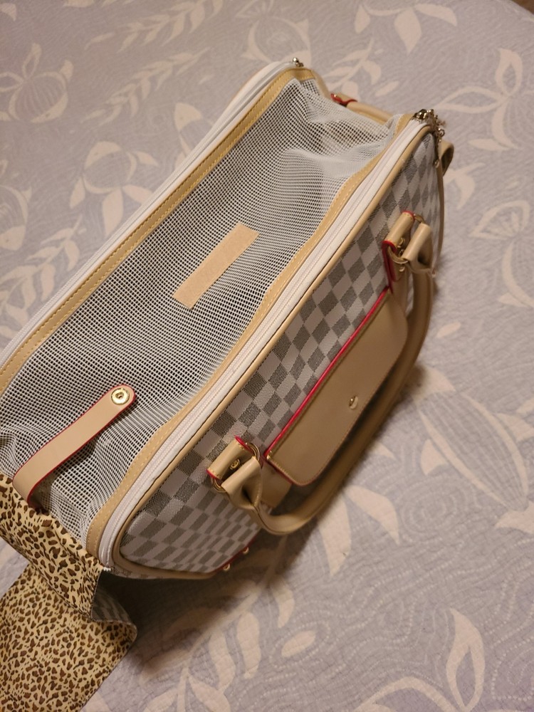 Pet Carrier Checkered Airline Approved