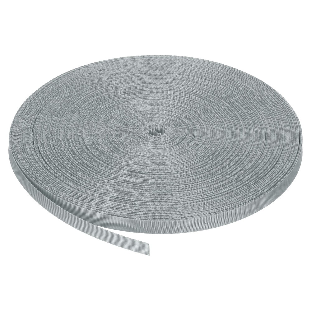 Nylon Webbing Strap Flat 3/8" 50 Yards Shadow Grey for DIY Backpack Luggage-rack