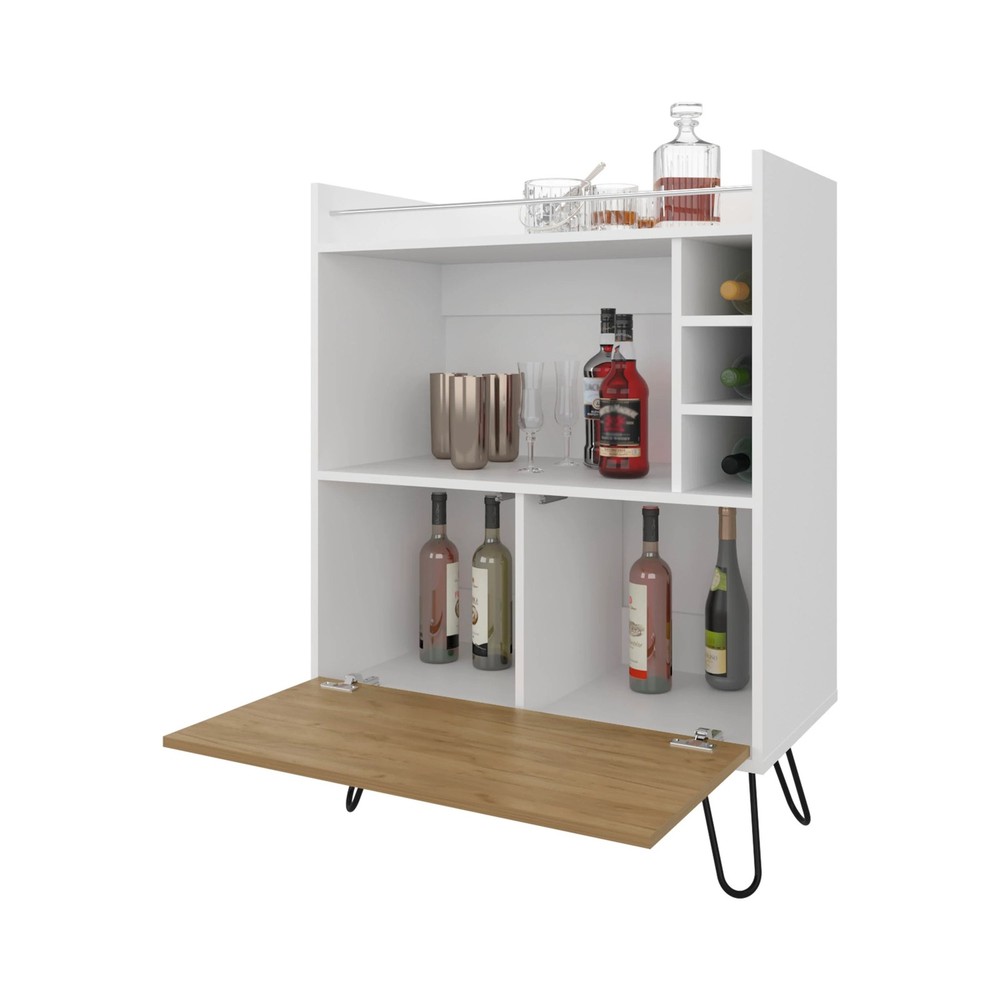Wine Storage Bar Cabinet with Drop-Down Door and Wine Storage