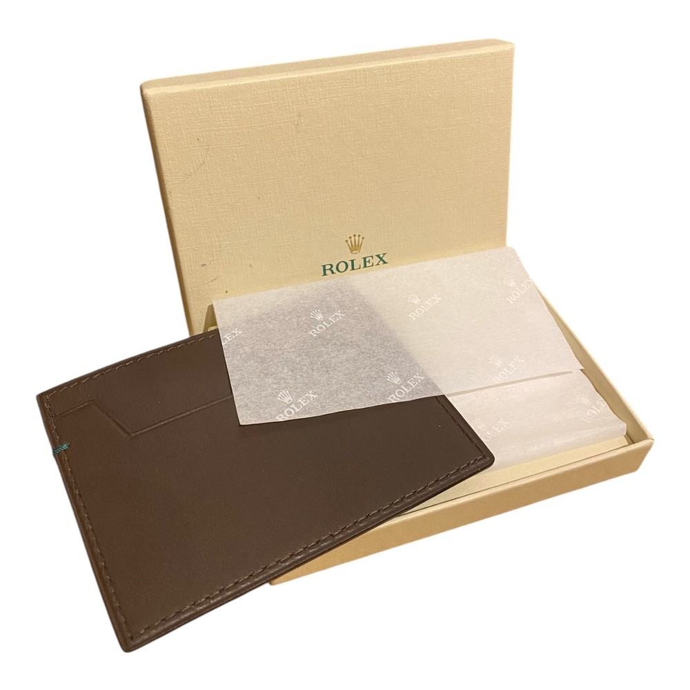 Rolex Leather Card Holder Wallet