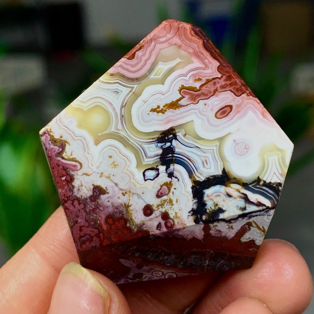 30G Natural crazy Agate Crystal flake-shaped Gemstone Healing