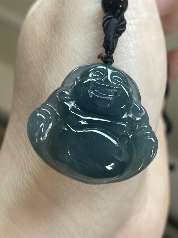 純天然翡翠A貨 老坑冰藍水佛公 水頭極好 帶國檢證書Genuine Grade A Burma Jade