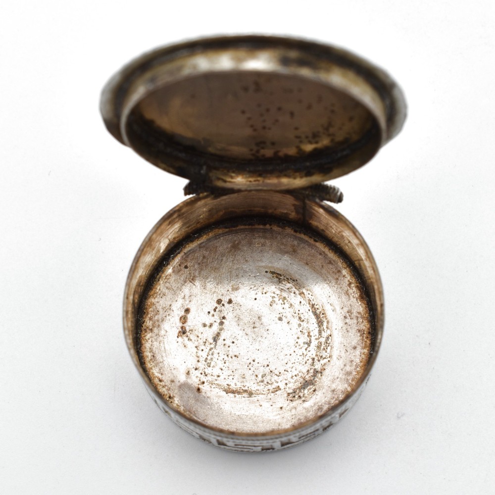 Vintage Scandinavian Solid Silver Heart Pill Box 935