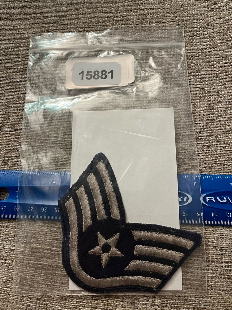 US Air Force Staff Sergeant Enlisted Rank Patch USAF INV15881
