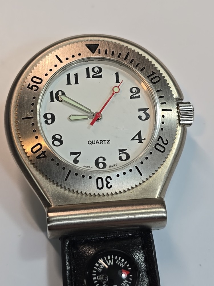 Croton Marlboro Chronograph & Compass Belt Loop Watch  UNKNOWN WORKING CONDITION