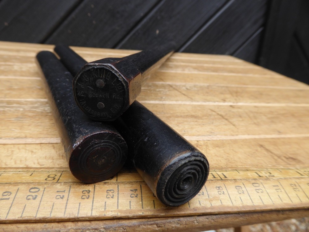 Antique Victorian Draughtsman Rolling rules. One with Octagonal ends - J.C.King