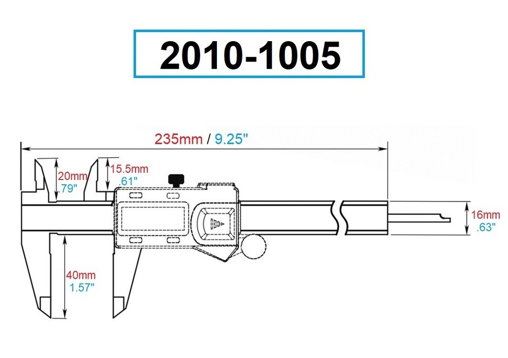 DASQUA 0-150MM/0-6" ABSOLUTE DIGITAL CALIPER (2010-1005)