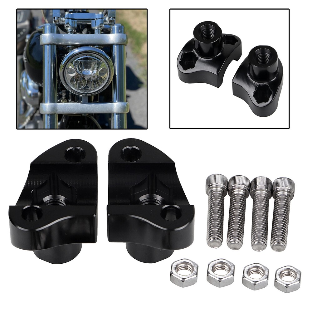 1.7" Black Tall Handlebar Risers Fit For Harley Dyna Road Glide Heritage Softail