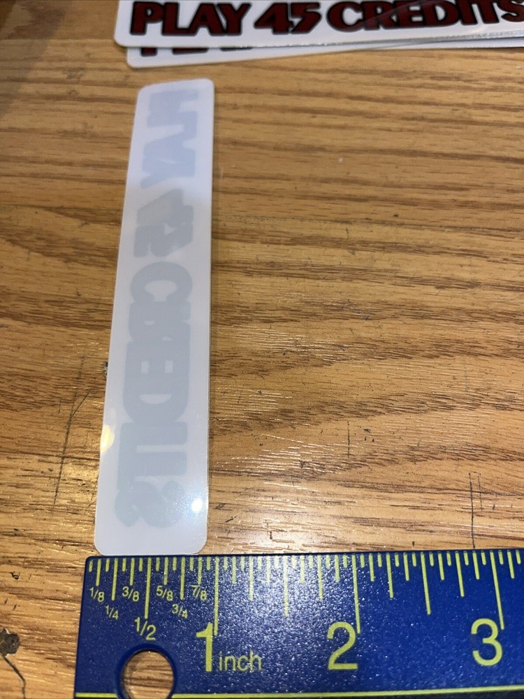 Play 45 Credits Decal Used /BA