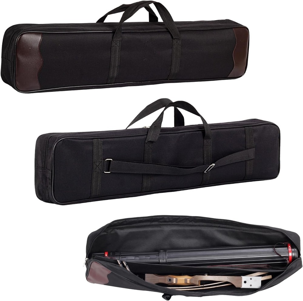 Takedown Recurve Bow Case Double Layer Archery Bag with Arrow Storage Portable