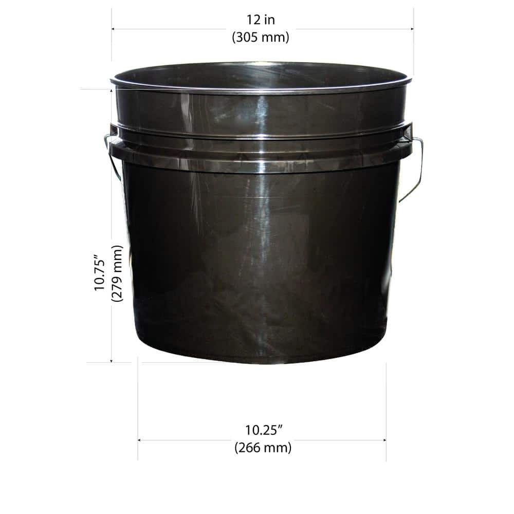 3.5 Gal. Black Pail (10-Pack)