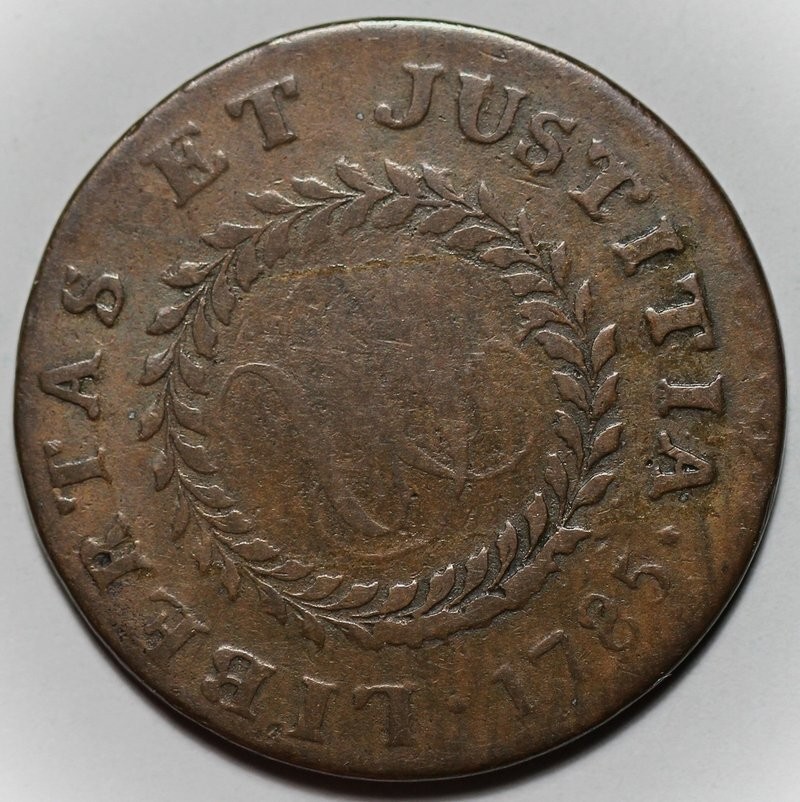 1785 Nova Constellatio Copper Coin - Blunt Rays - Crosby 1-B