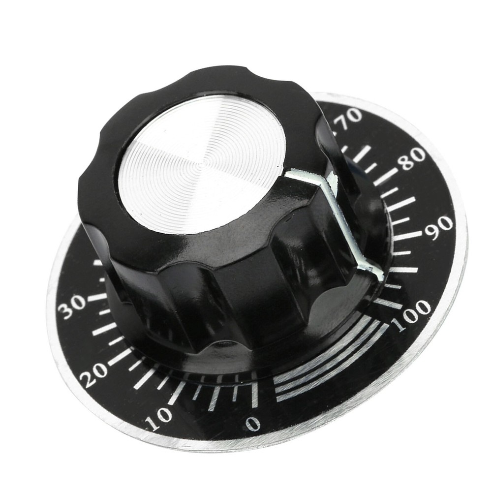 MF A03 Potentiometer Knurled Knobs Volume Control Cap Digital Dial Scale Plate