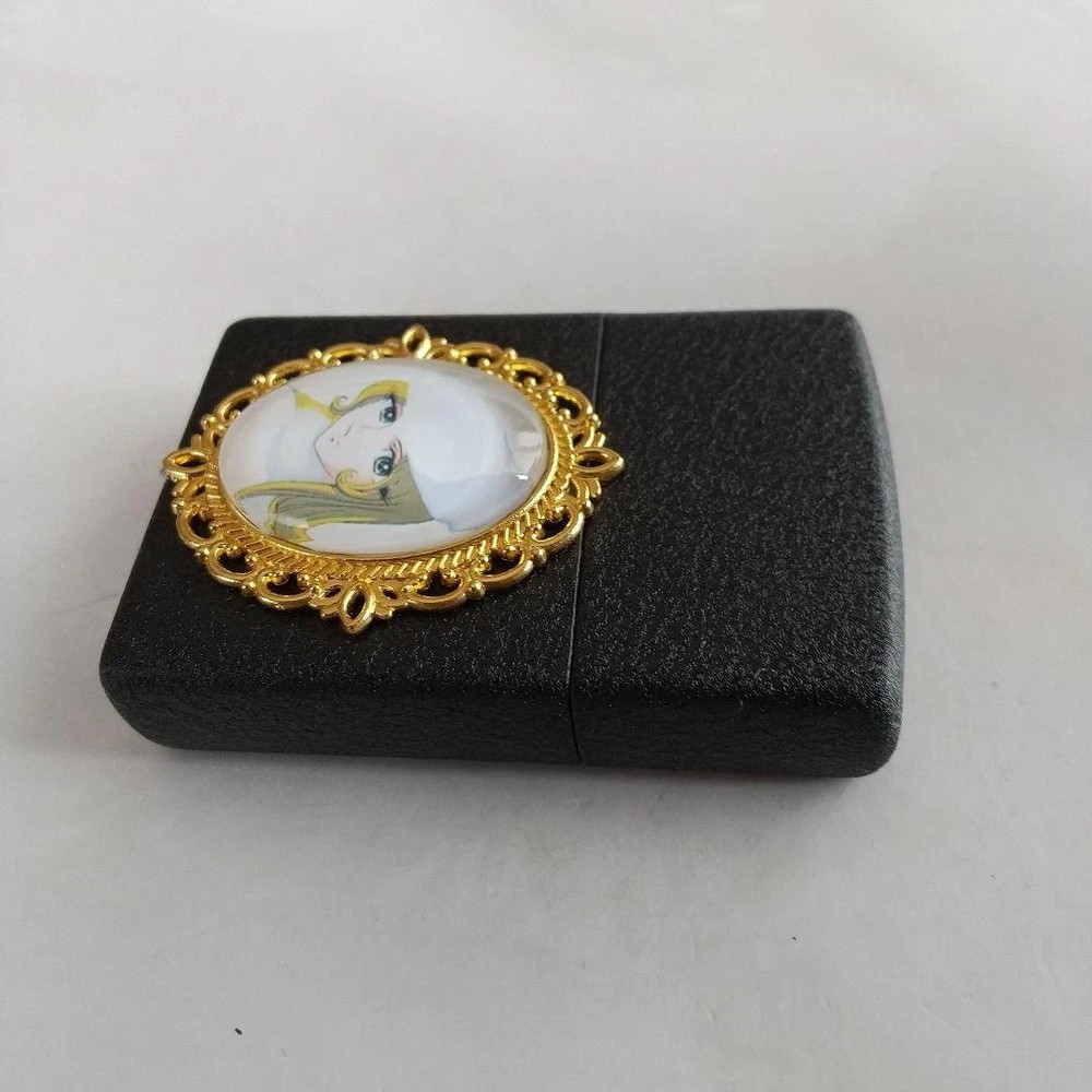 Zippo Customized Metal Galaxy Express 999 White Maetel One Sided Processing