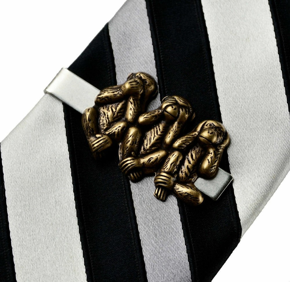 Three Monkeys Tie Clip - QHG1