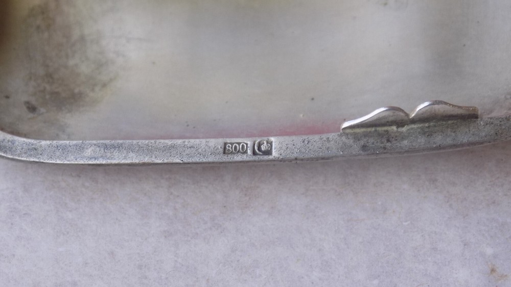 SILVER 800 AND ENAMEL CIGARETTE CASE