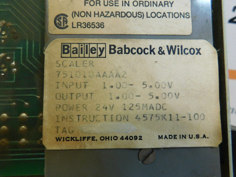 Bailey Controls 751010AAAA2 Scaler used CSQ