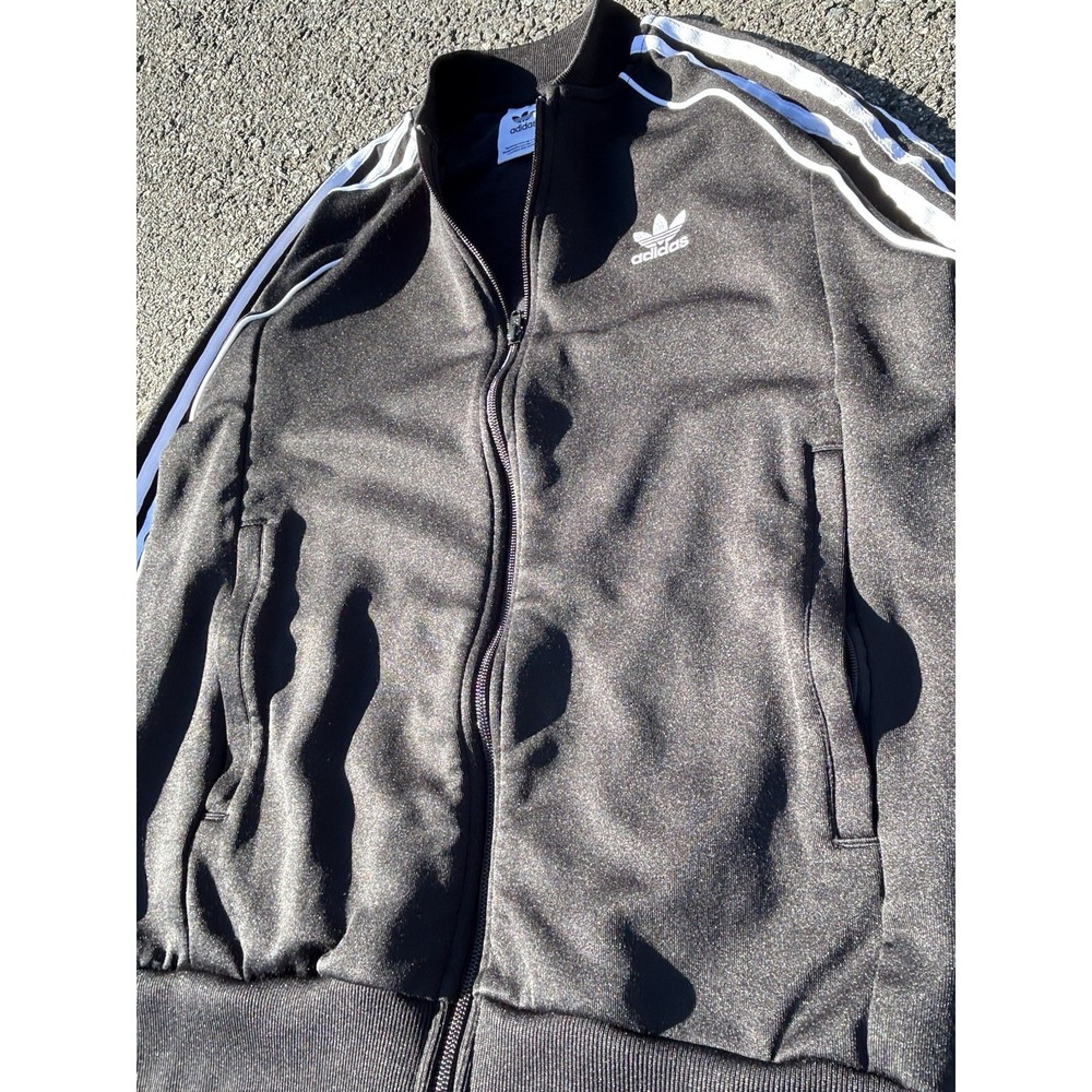 ADIDAS Black White Track Jacket Size M Mens