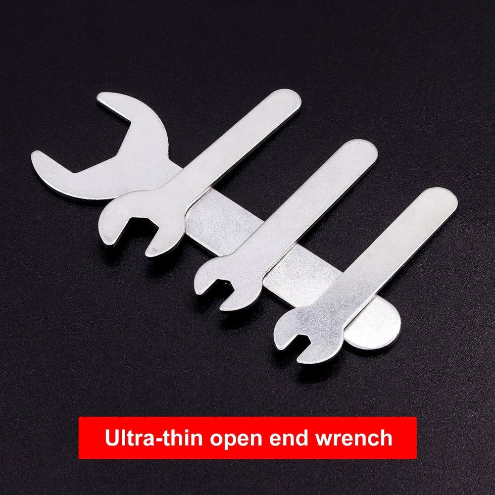12PCS Single Open Ended Wrench Set Silver Flat Spanner Combination 1.5mm Ultr...