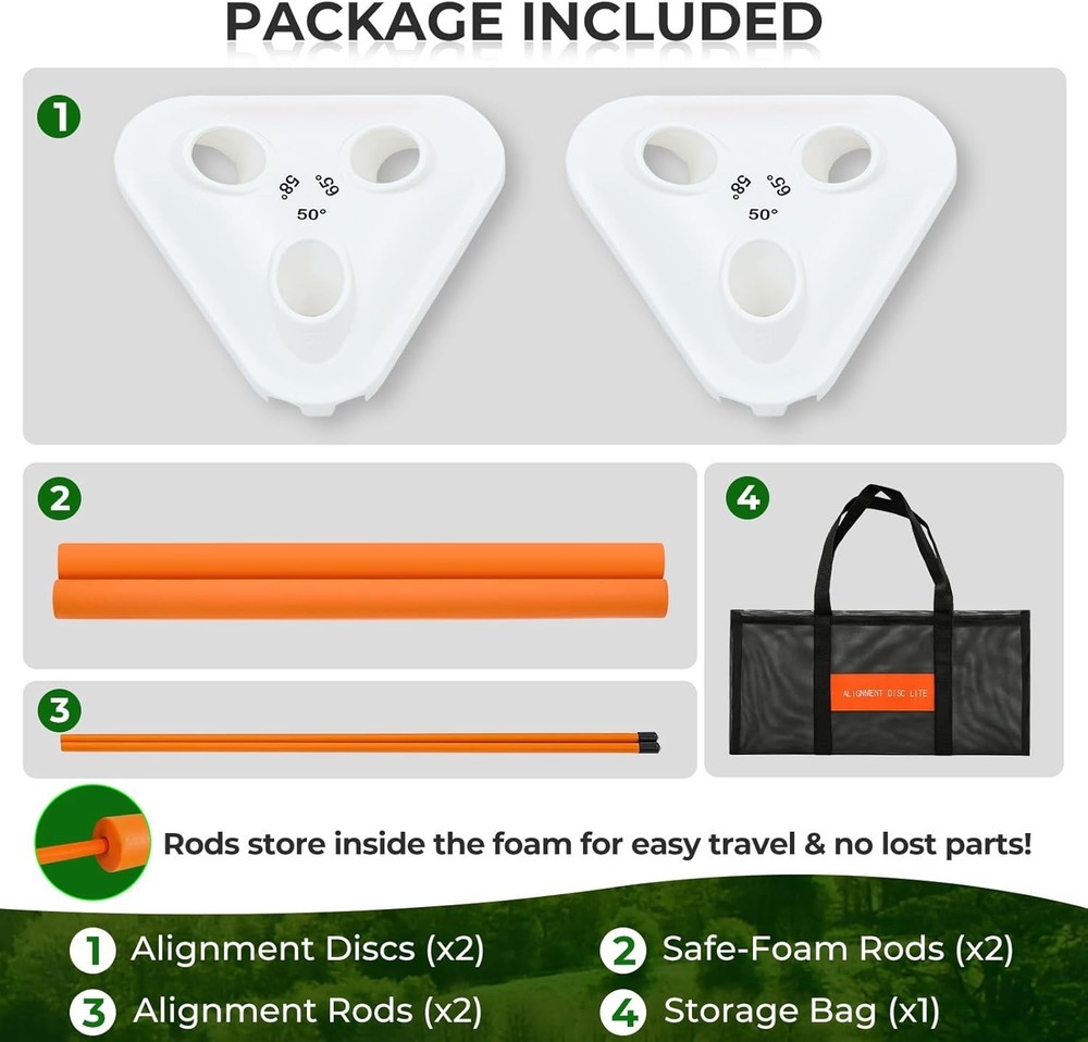 Golf Swing Training Aid Alignment Discs Rods Corrects Swing Path & Slice Fix