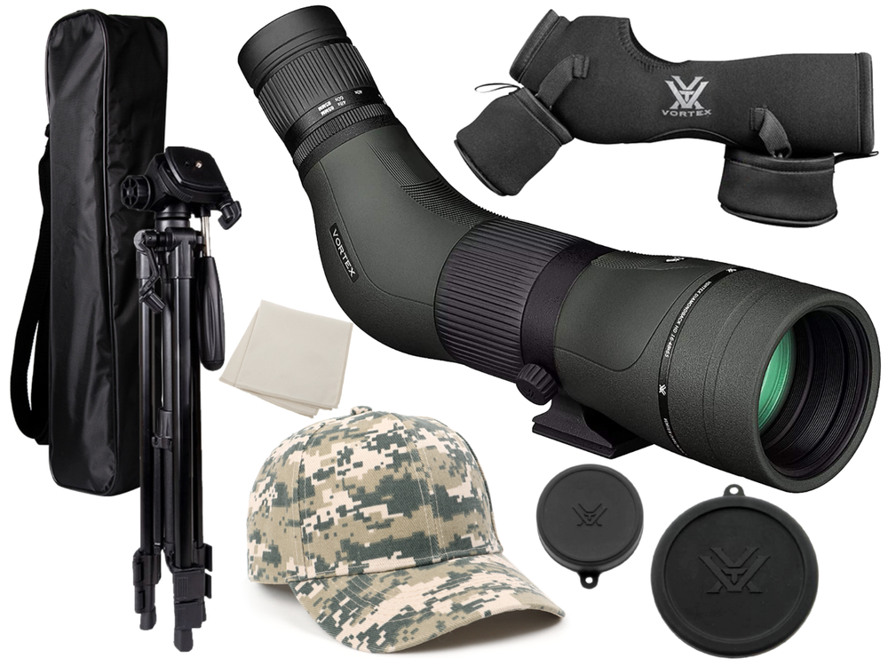 Vortex Optics Diamondback HD Spotting Scope 16-48x65 Angled w/CD Hat and Tripod