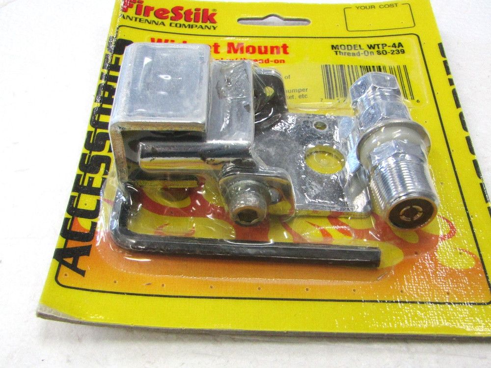 FireStik WTP-4A Antenna Mount Widget Tilt Plate Model w/ Thread-On Coax Connect.