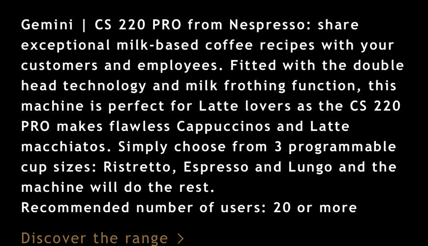 Espresso/Cappuccino Machine Gemini CS 220 Pro