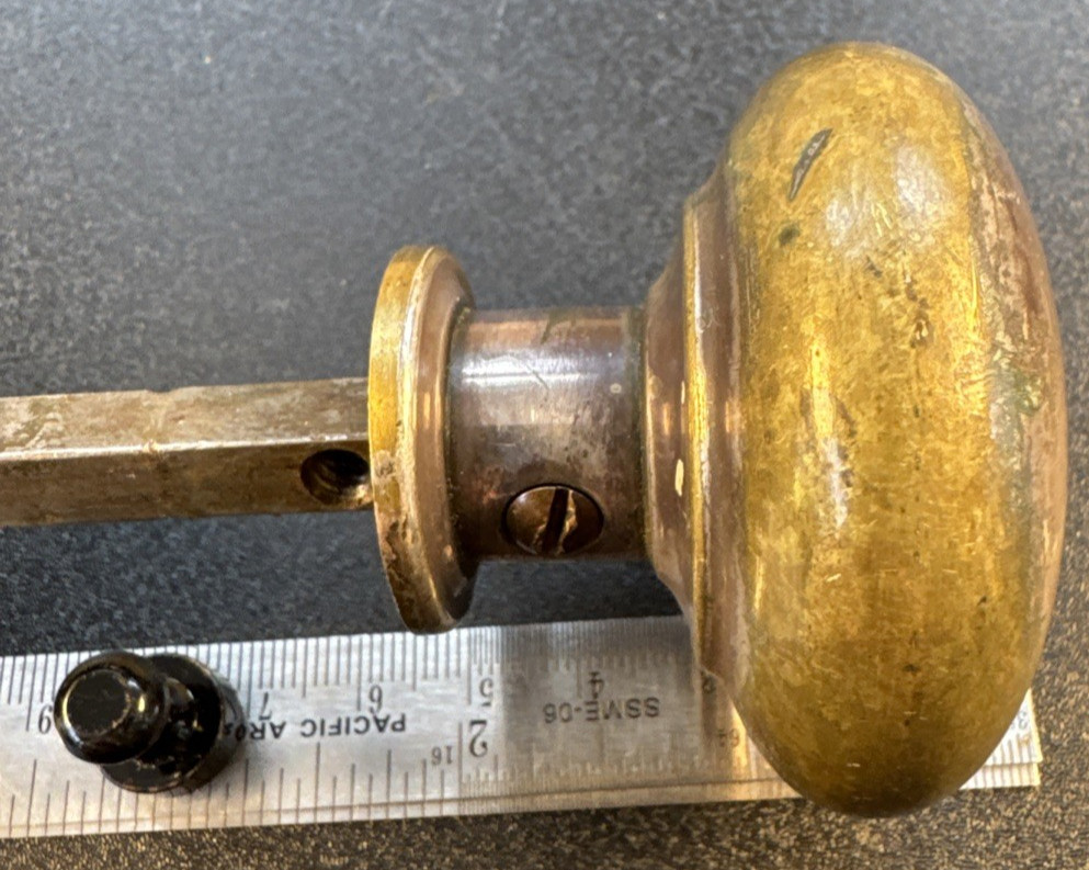 Pair Antique Passage Door Knobs 2-1/4”