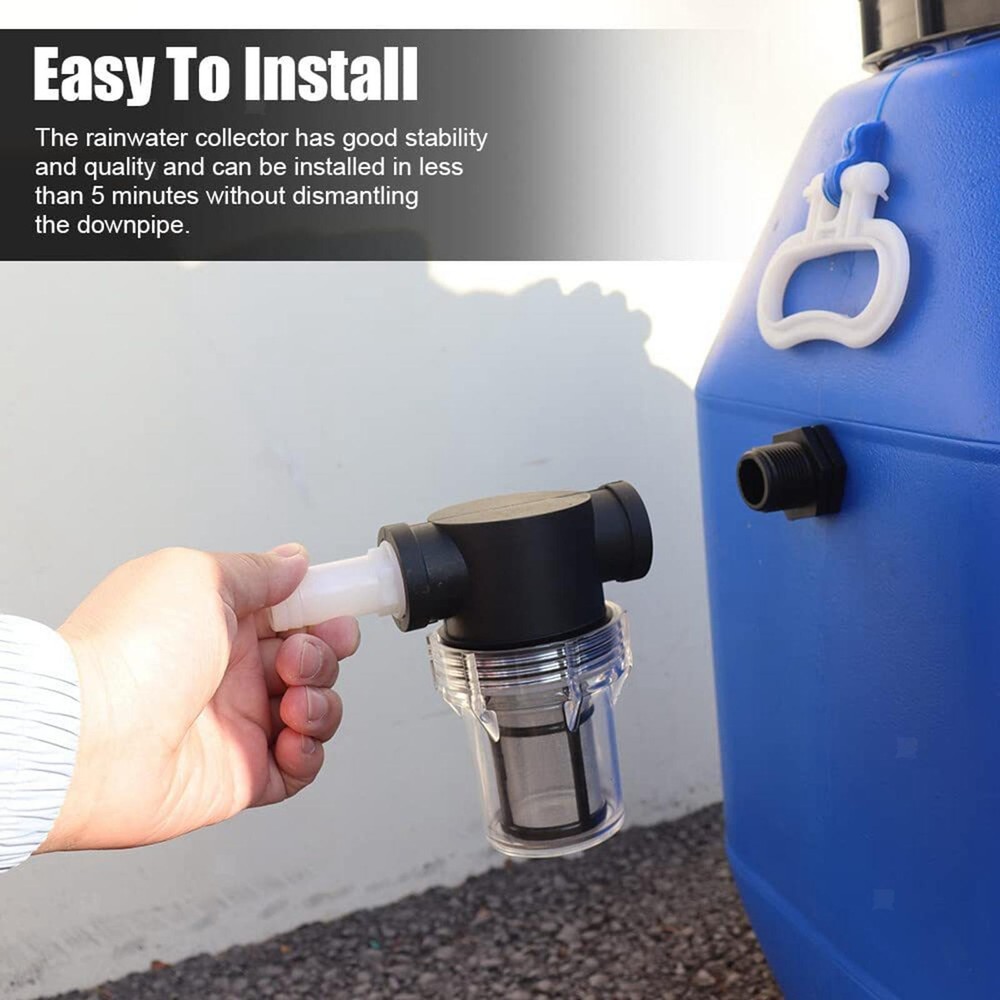 Rainwater Collection Diverter Connector System Rainwater