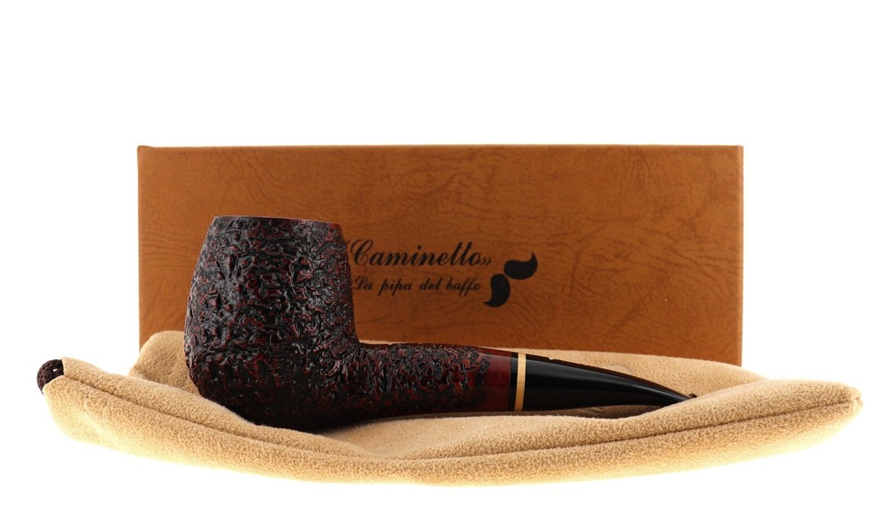 Pipe Caminetto 08.34 brown rusticated shape egg semicurved 9mm