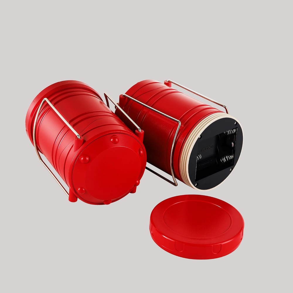 LED Camping Lantern, 4 Pack Battery Powered Flashlight for Power Outages, Portab