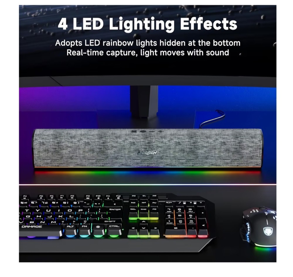Computer Speaker Soundbar Wired/wireless Color Changing