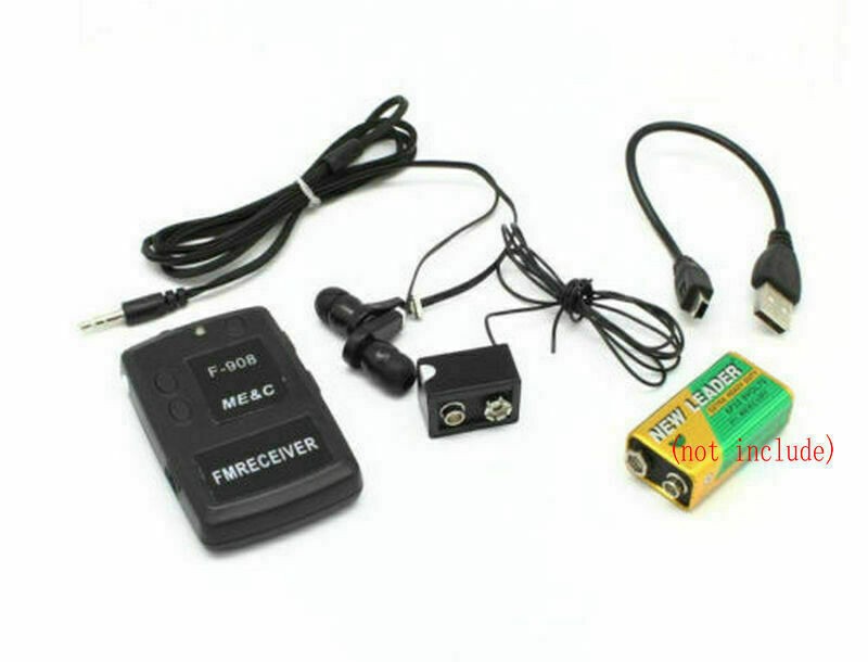 Wireless Transmitter Receiver Solund Pick-up Bug FM Listening Device Small Bug
